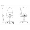 Кресло компьютерное HALMAR BRAVO серый, OBAN EF031